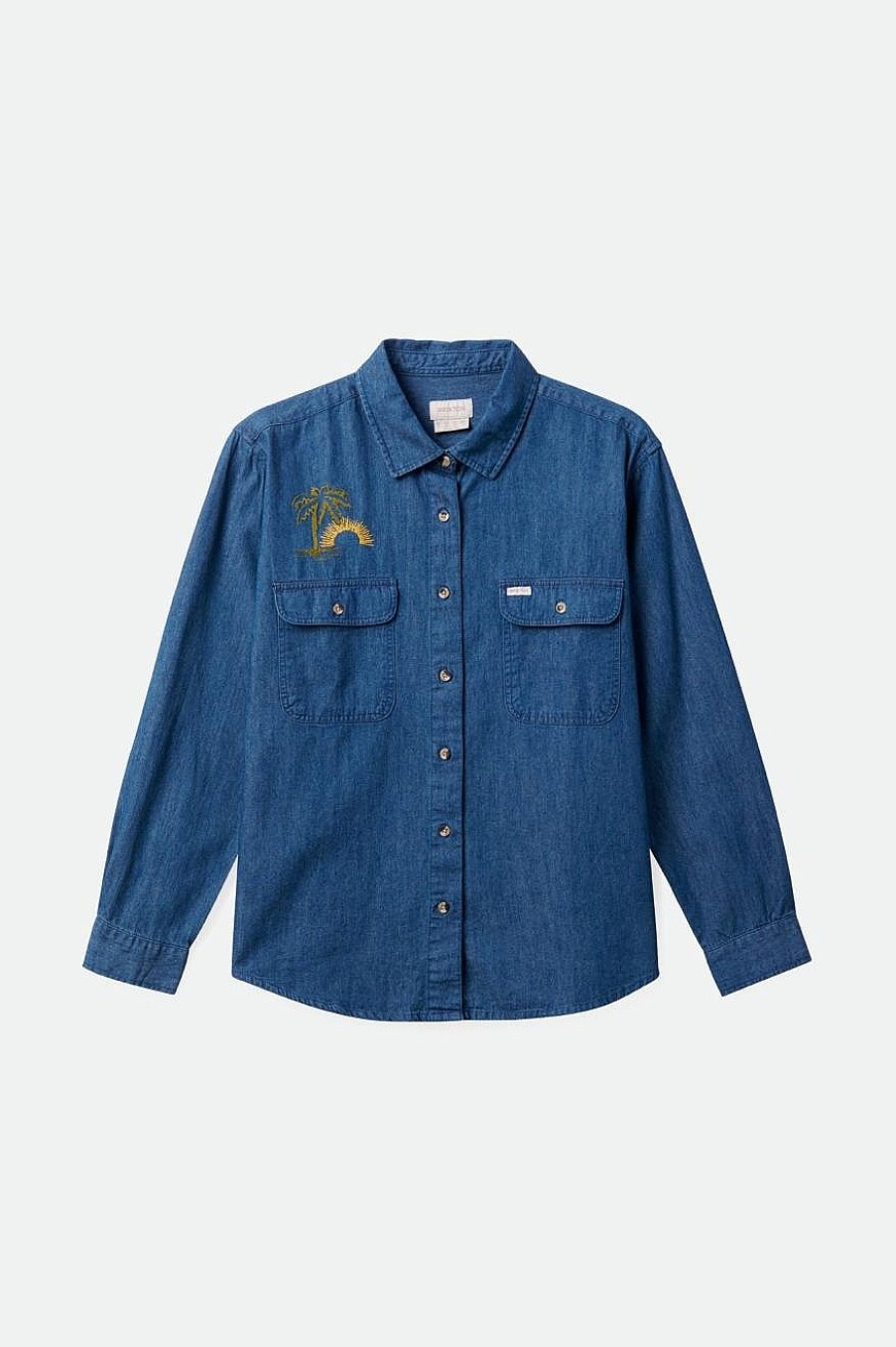 Brixton Bowery Vriendje Overshirt Indigo Spoeling Online