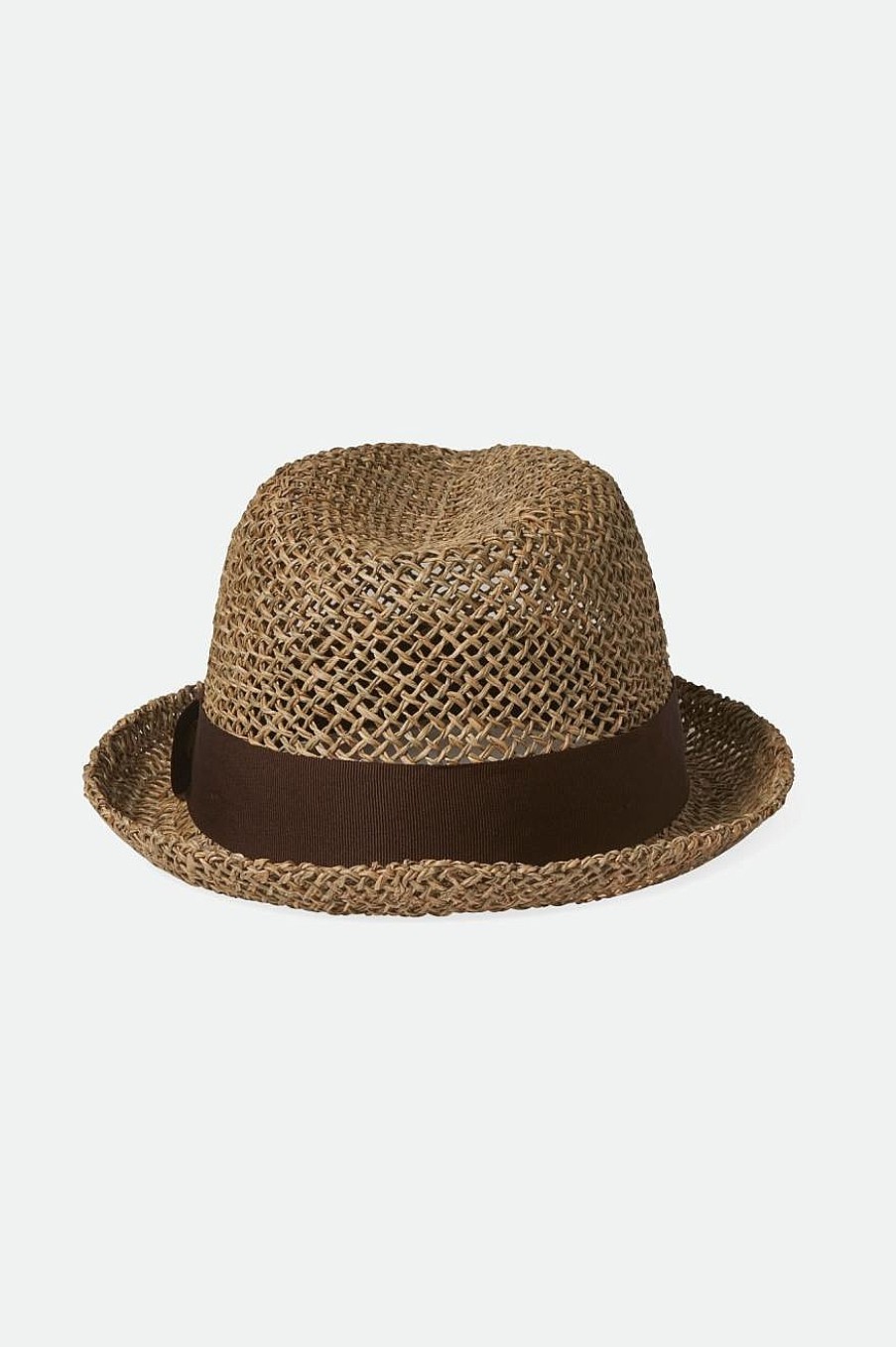 Brixton Castor Fedora Geelbruin/Bruin Zeegras Hot