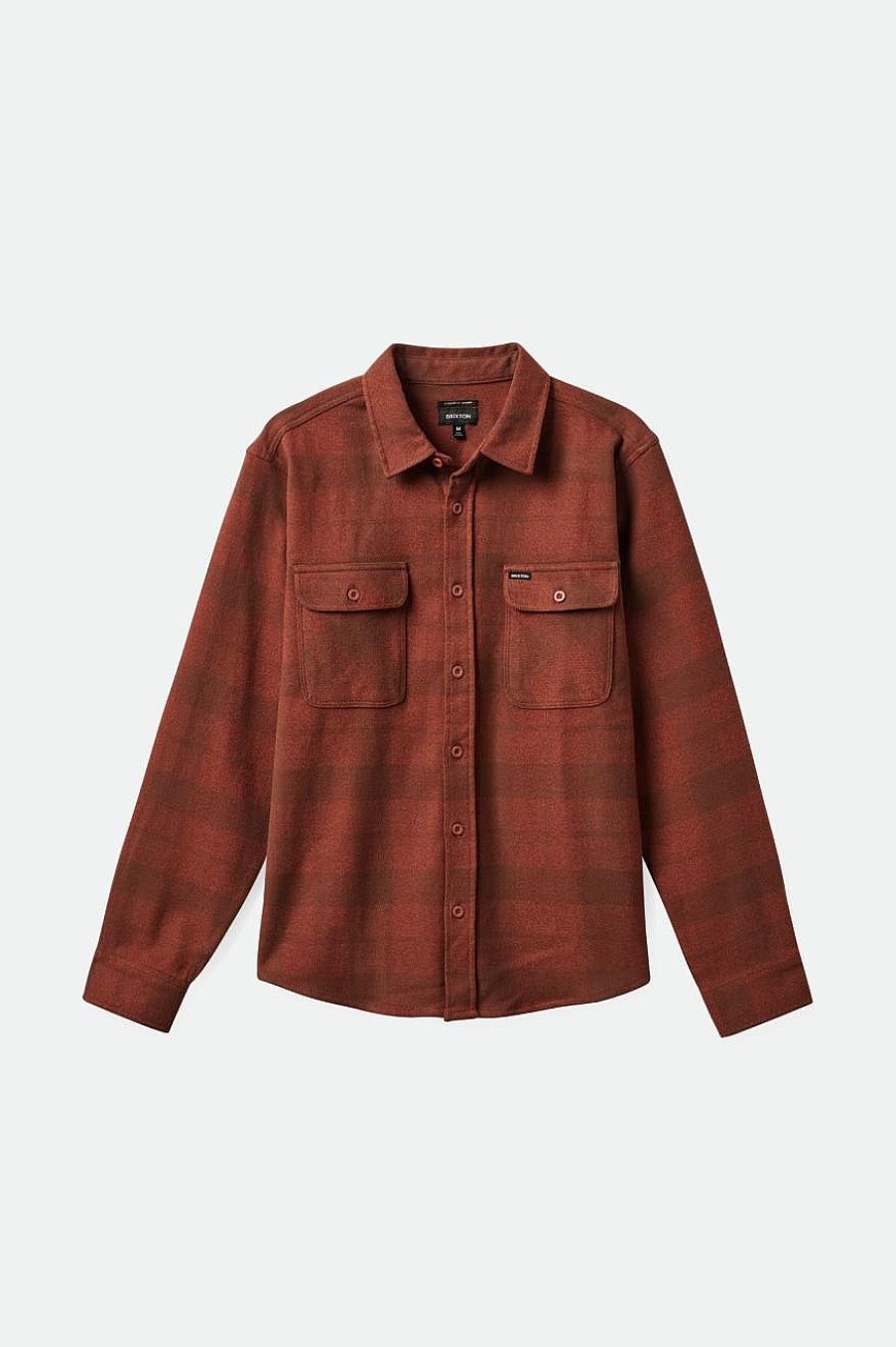 Brixton Bowery Stretch Waterafstotend Flanel Sepia/Terracotta Clearance