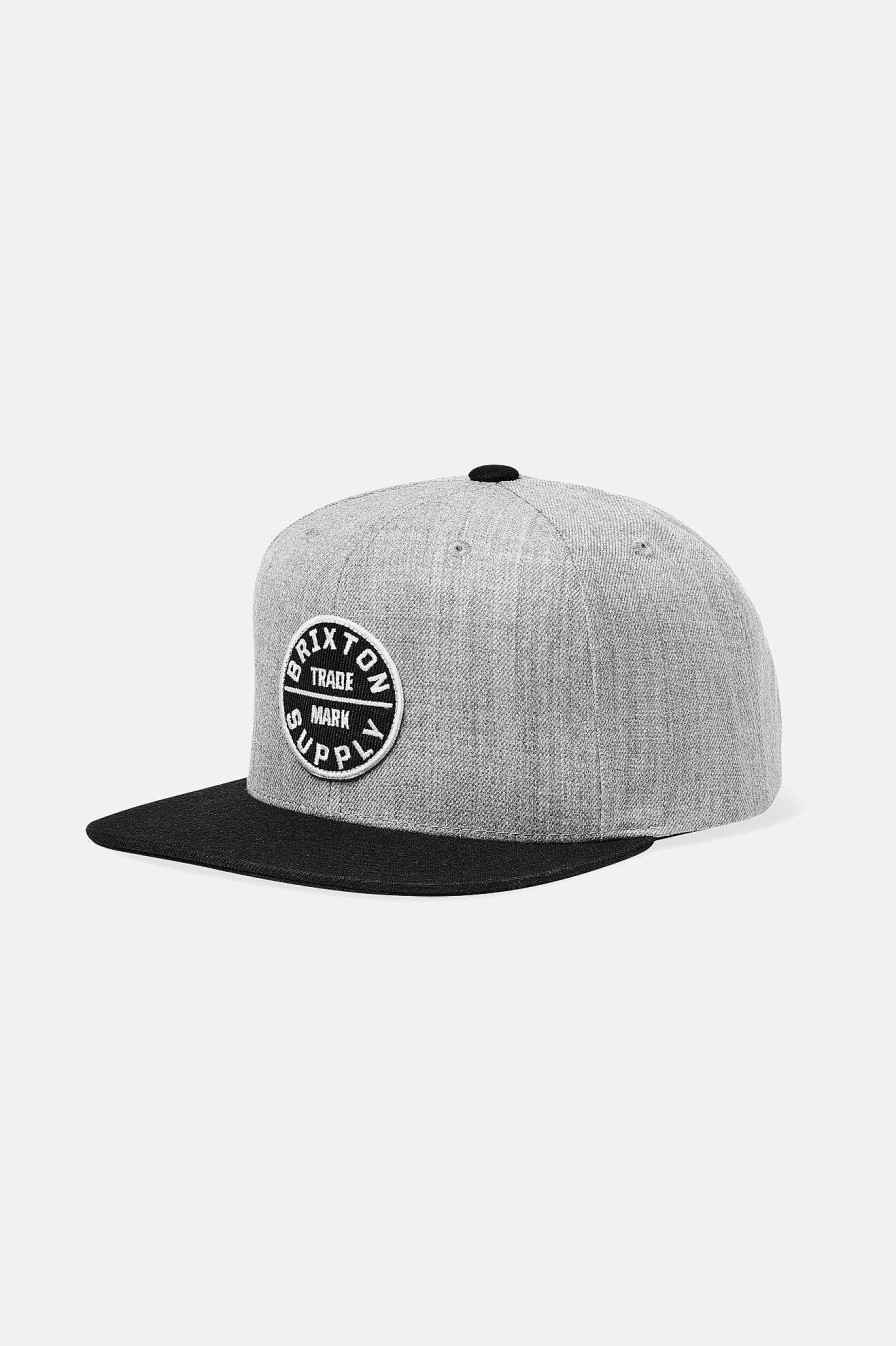 Brixton Eed Iii-Snapback Licht Gemeleerd Grijs/Zwart Best