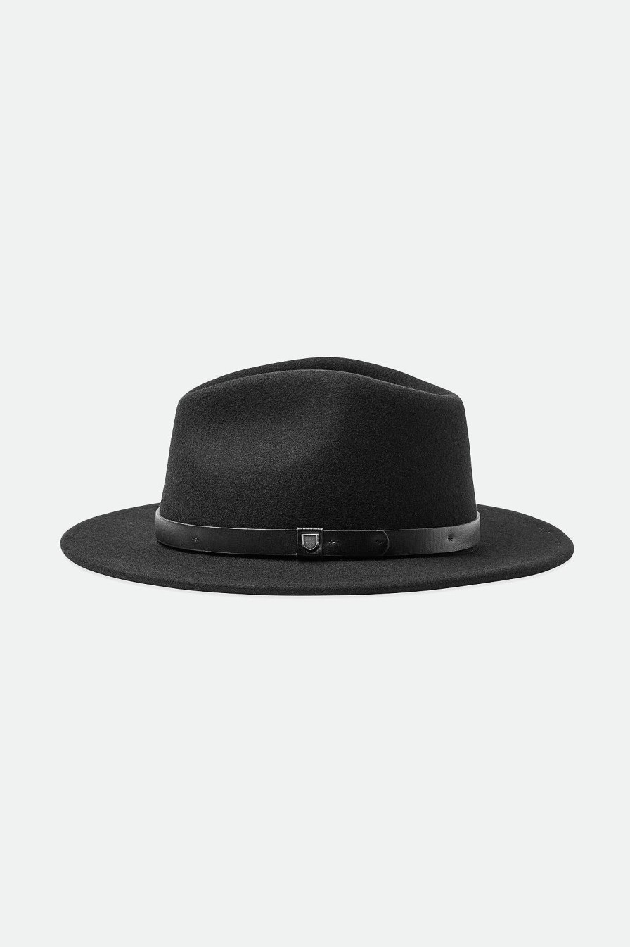 Brixton Messer Fedora Zwart Zwart Wholesale