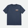 Brixton Regal S/S Standaard T-Shirt Gewassen Marineblauw/Sepia Best