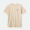 Brixton Homer S/S Standaard T-Shirt Creme Klassieke Wassing Best