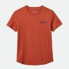 Brixton Empresa Passend T-Shirt Met Ronde Hals Terracotta Clearance