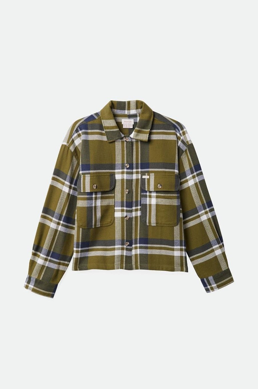 Brixton Bowery Damesflanel Zeekelp/Gewassen Marine Wholesale