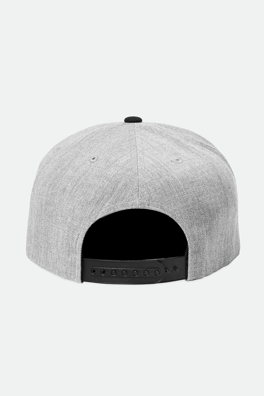 Brixton Eed Iii-Snapback Licht Gemeleerd Grijs/Zwart Best