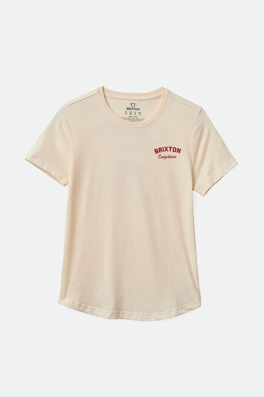 Brixton Empresa Passend T-Shirt Met Ronde Hals Witte Rook Clearance