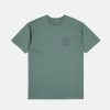 Brixton Eed Vs/S Standaard T-Shirt Chinoisgroen/Houtskool Clearance