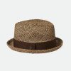 Brixton Castor Fedora Geelbruin/Bruin Zeegras New