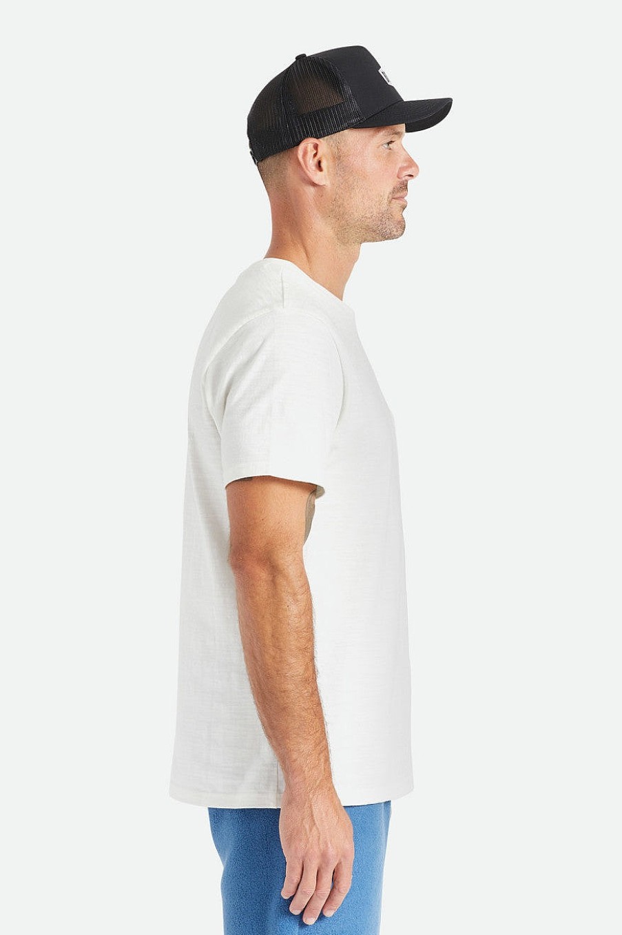 Brixton Basic Slub S/S Zak-T-Shirt Gebroken Wit Online