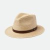 Brixton Messer Stro Fedora Naturel/Bruin Best