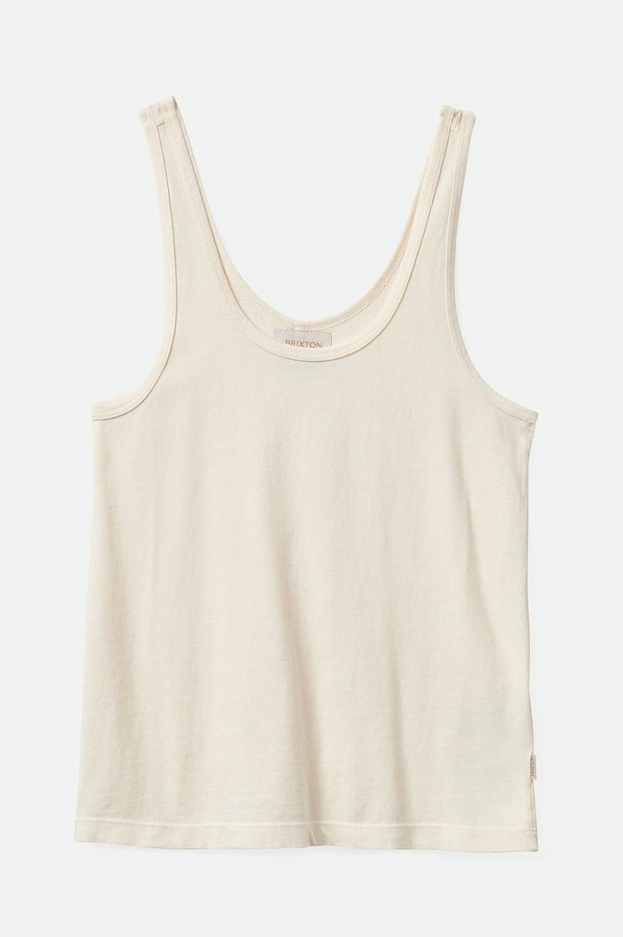 Brixton Zorgeloos Biologisch Kledingstuk Geverfde Tanktop Met Ronde Hals Witte Rook New