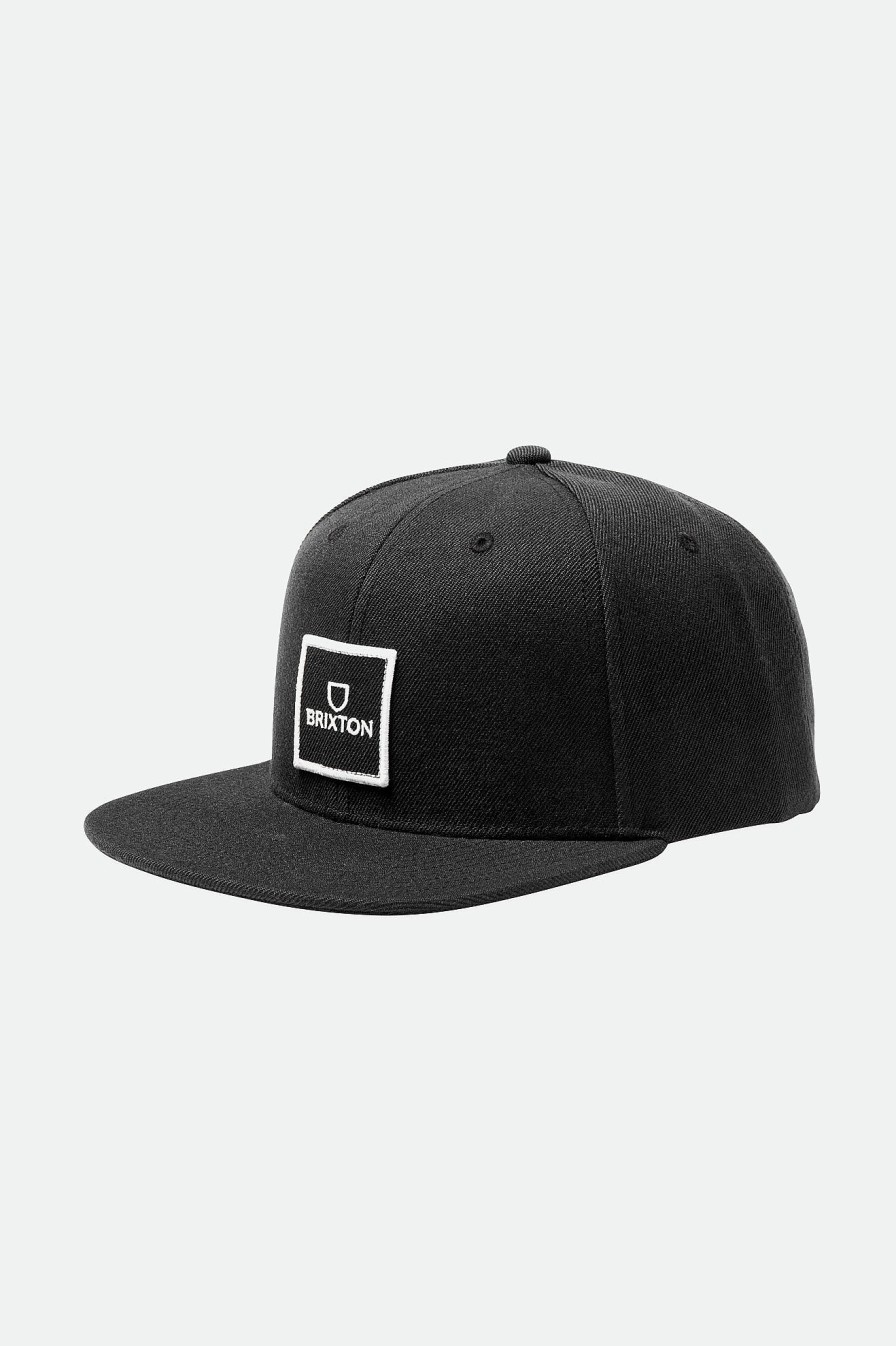 Brixton Alpha Square Netlpus Mp-Snapback Zwart Zwart Clearance