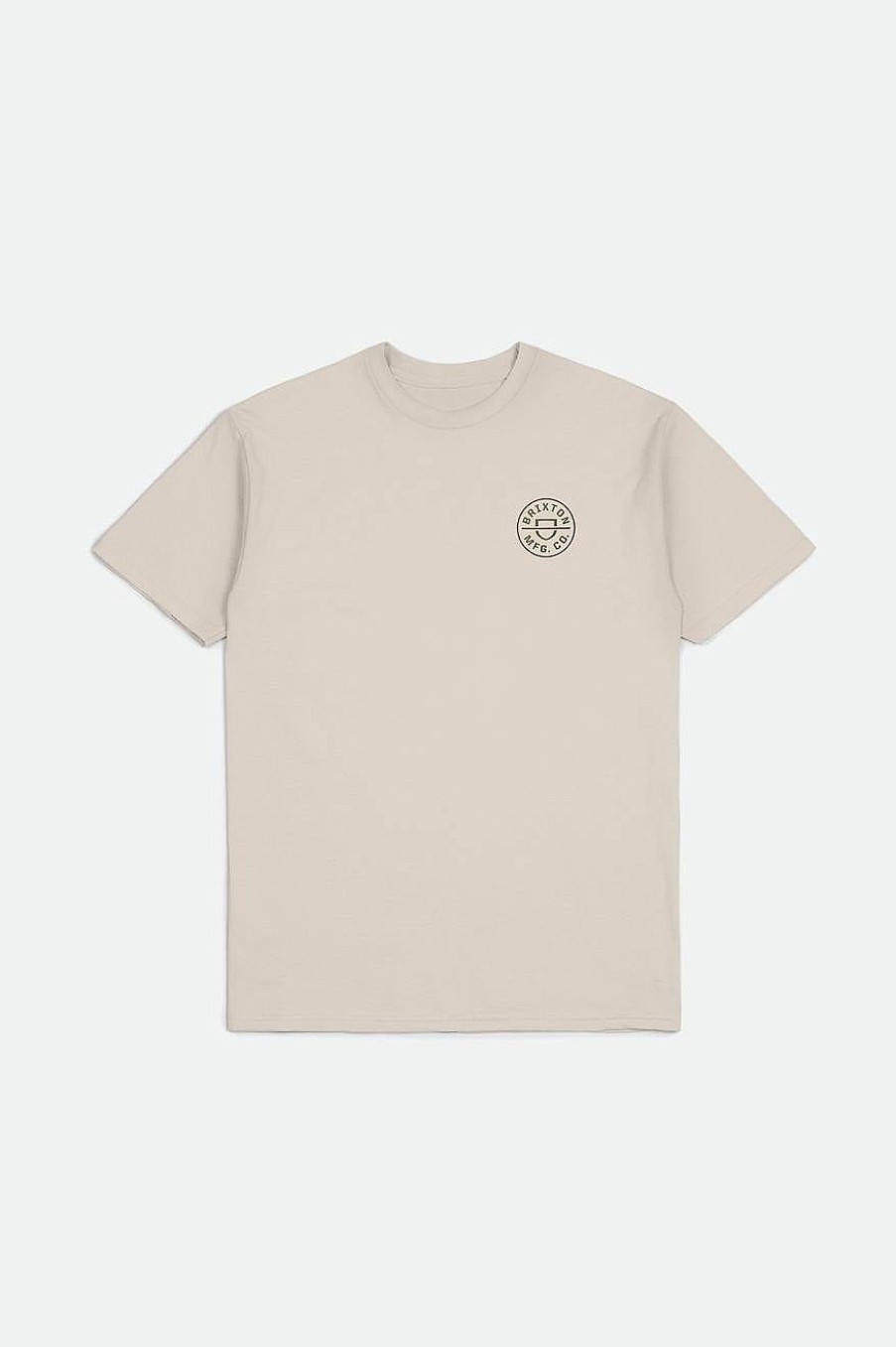 Brixton Crest Ii S/S Standaard T-Shirt Creme/Zeekelp/Sepia Hot