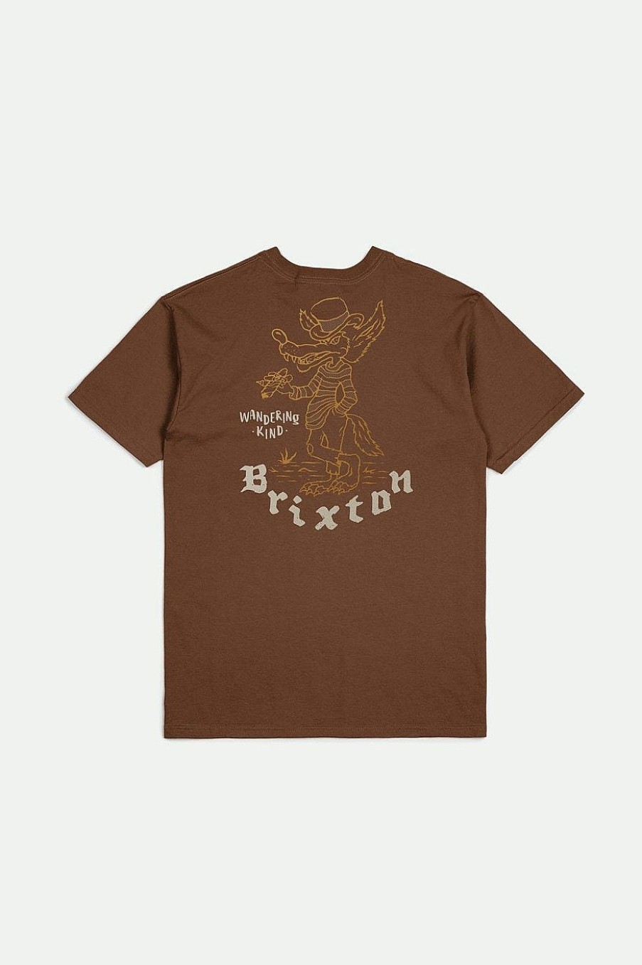 Brixton Oakwood S/S Standaard T-Stuk Sepia Versleten Wassing Online