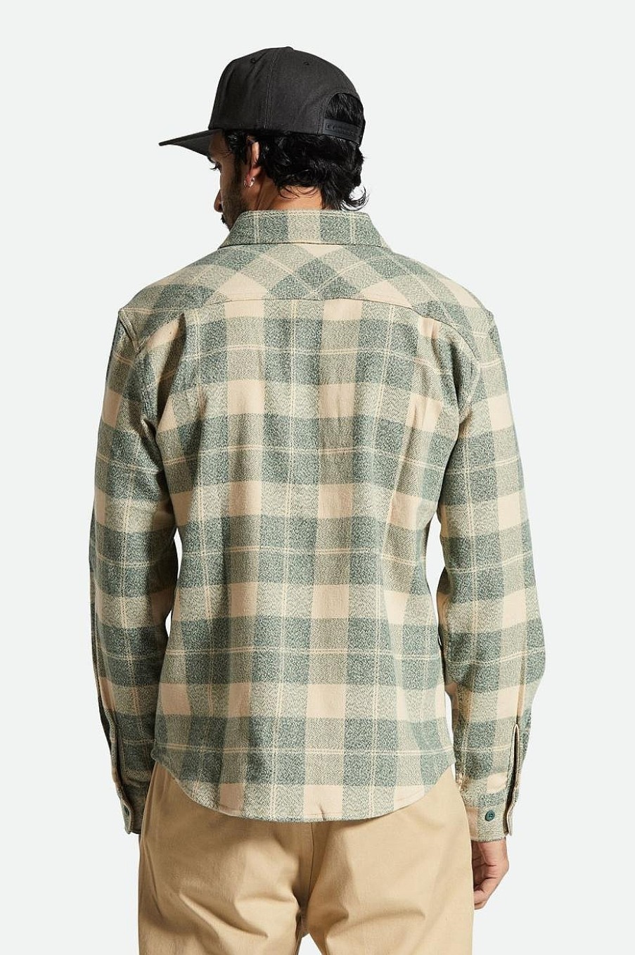 Brixton Bowery Stretch Waterafstotend Flanel Trekking Groen/Havermelk Hot