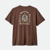 Brixton Gorge S/S Standaard T-Shirt Sepia Versleten Wassing Hot