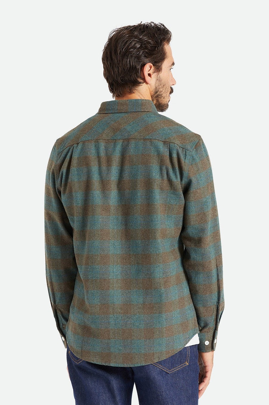 Brixton Bowery L/S Flanel Oceaan Wholesale