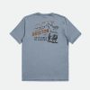 Brixton Harvester S/S Op Maat Gemaakt T-Shirt Stoffig Blauw Online