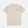 Brixton Kwaliteit S/S Standaard T-Shirt Creme/Trekkinggroen/Sepia Clearance