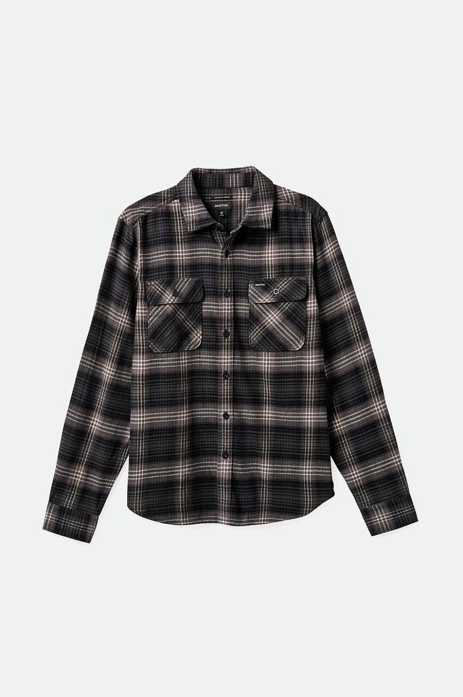 Brixton Bowery Lichtgewicht Ultrazacht Flanel Houtskool/Zwart Wholesale