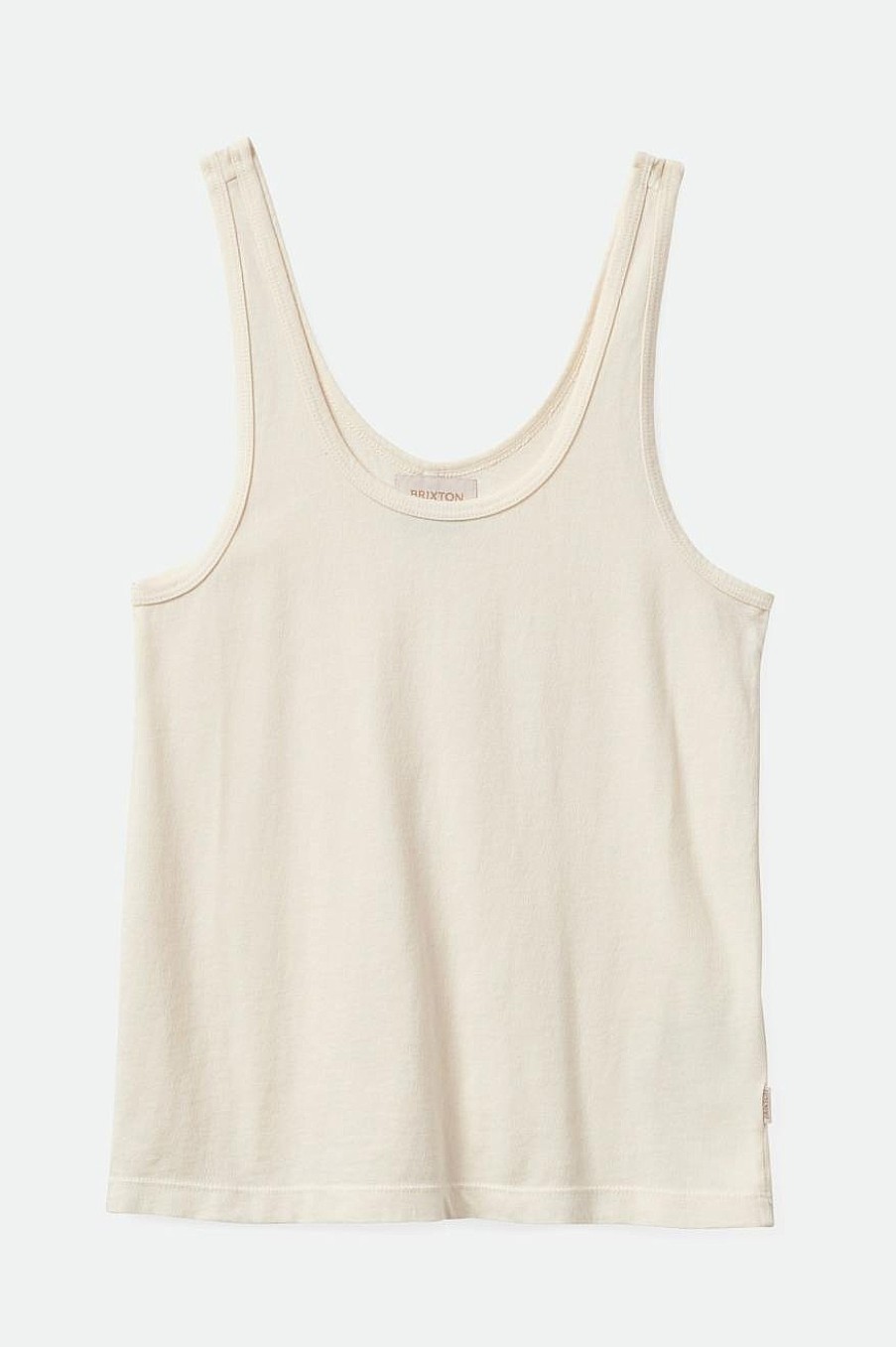 Brixton Zorgeloos Biologisch Kledingstuk Geverfde Tanktop Met Ronde Hals Witte Rook Online