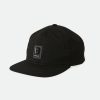 Brixton Bouwers Coolmax Mp Snapback Zwart Gewassen New