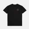 Brixton Crest Ii S/S Standaard T-Shirt Zwart/Persimmon Oranje/Zand Online