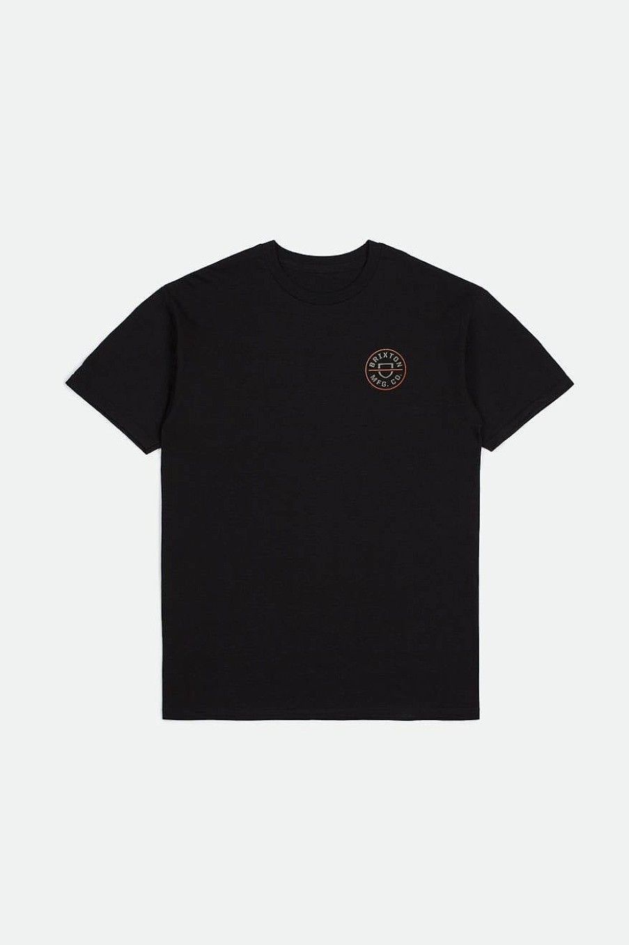 Brixton Crest Ii S/S Standaard T-Shirt Zwart/Persimmon Oranje/Zand Online