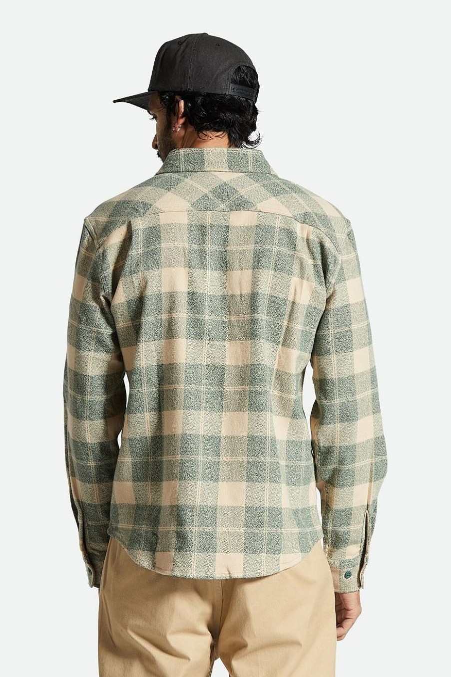 Brixton Bowery Stretch Waterafstotend Flanel Trekking Groen/Havermelk Online